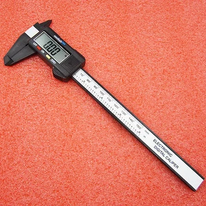 Micrómetro medidor de pinza Vernier digital electrónico de fibra de carbono LCD de 150 mm y 6 pulgadas - Imagen 1 de 4