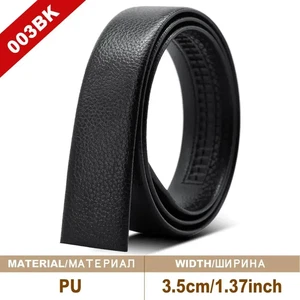 Men Belt Genuine Leather Belts without Buckle Men'S Belts without Buckle Cowskin - Picture 1 of 20