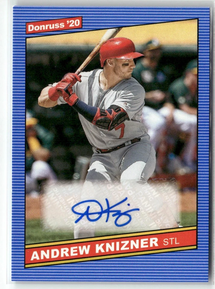 2020 DONRUSS ANDREW KNIZNER RETRO 1986 SIGNATURES CARDINALS AUTO - Image 1 of 2
