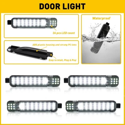 Ajuste GMC Chevrolet Silverado Puerta Nueva Suburban Humo Cortesía Luz 4x Lente Blanca Foto 1 de 4