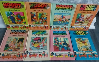 8x Vintage Retro Noddy Hardback Book Bundle - Enid Blyton 50's 60's - Purnell!!! - Image 1 of 4