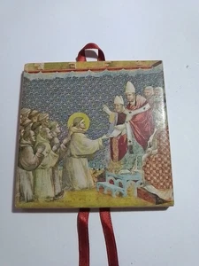 Icona San Francesco VIII Cent. Regola Evangelica Pompei 1209-2009 Cm 10 Ceramica - Imagen 1 de 3