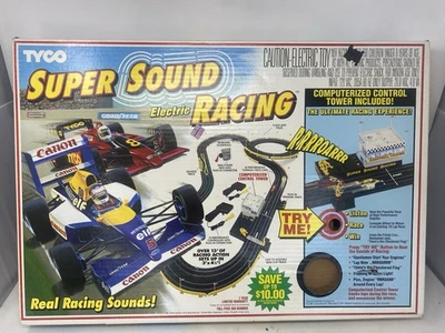 Tyco Super Sound Juego de Coches Ranura Eléctricos de Carreras Fórmula Uno Falta Caja de Sonido 1992 Foto 1 de 4