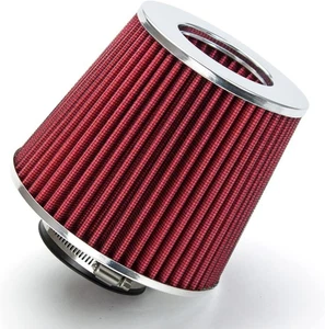 Filtro de cono de admisión de aire frío Ram corto rojo de 3"" para Civic Integra D16 B16 Si - Imagen 1 de 1