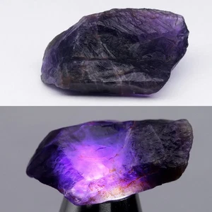 π 20.70ct 25x16mm Rough Natural Purple Amethyst - Unheated Uruguay Gemstone - Picture 1 of 6