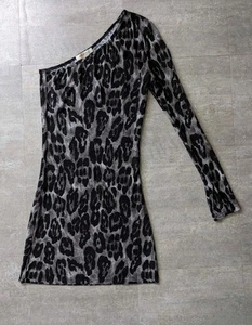 Arden B Minikleid Damen Größe XS Animal Print Bodycon One Shoulder Y2K - Bild 1 von 5