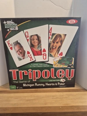 Tripoley 钻石版纸牌游戏 - 密歇根州拉米之心扑克(Ideal,2010) — 第 1/4 张图片