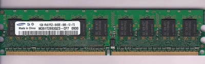 1GB 1x1GB SAMSUNG PC2-6400E ECC M391T2863QZ3-CF7 DDR2 SERVER WORKSTATION Stick - Image 1 of 2