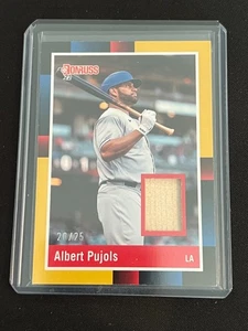 Albert Pujols 2022 Donruss Retro 1988 Materials Gold #20/25 - Dodgers/Cardinals - Picture 1 of 2