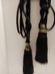 1 Pair Luxury Black And Brass Drapery Tie Backs Beautiful 32 Inch Round - Picture 1 of 7