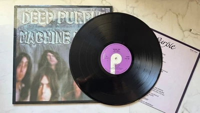 DEEP PURPLE MACHINE HEAD LP 1972 UK PURPLE RECS 1ST A1B1 GRAMOPHONE POSTER EX/EX - Image 1 of 4