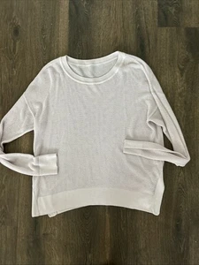 Planet by Lauren G helllila Lagenlook Pullover Netzsaum Pima Baumwolle OS NEUWERTIG - Bild 1 von 8