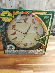 VTG National Audubon Society Bird Song Singing Sound Call Quartz Wall Clock - Bild 1 von 5
