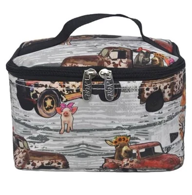 NGIL Bolsa de Cosméticos de Viaje Bolsa de Maquillaje Organizador Animales de Granja Girasoles Nueva con Etiquetas Foto 1 de 4