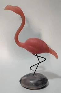 MCM 1985 John Perry Flamingo Bird Sculpture MoonStone Statue Tiki Tropical, - Picture 1 of 8