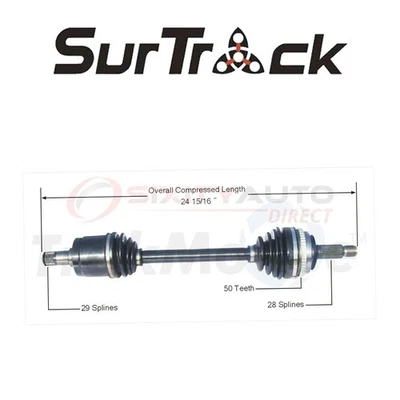 SurTrack CV Axle Shaft for 1996 Honda Accord 2.7L V6 - Constant Velocity kp Foto 1 de 4