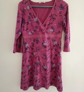 White Stuff Women's Floral Pink V Neck Short Dress Size 10 - Picture 1 of 6