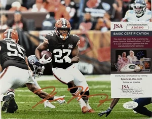 Kareem AJ Hunt Cleveland Browns selten signiert handsigniertes 10x8 Foto JSA COA - Bild 1 von 7