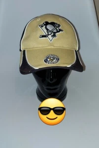 NHL Pittsburg PENGUINS baseball Cap/hat With Adjustable Back Yellow/black - Picture 1 of 7