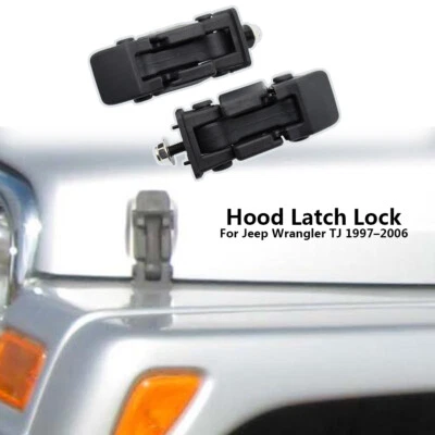 Engine Catch Cover Kit For Jeep Wrangler 2000 Hood Latches TJ Latch Lock 2006 - Image 1 of 4