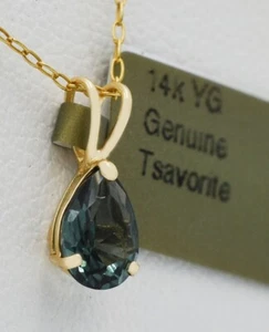 GENUINE 1.04 Carats TSAVORITE PENDANT 14k GOLD - Free Appraisal Service - Picture 1 of 4