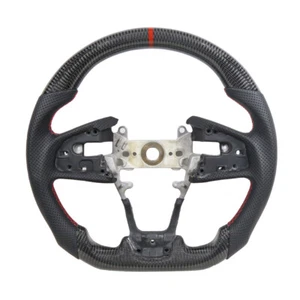 Carbon Fiber Sport Flat Steering Wheel For 2016-2021 Honda Civic Gen 10th Type-R - Picture 1 of 13