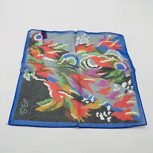 Vintage Cacharel Paris Loulou Tableau Handkerchief Scarf Italy Signed 4 pieces - Picture 1 of 9
