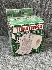 Christmas Toilet Paper Word Search Novelty Party Prank Gag Gift White Elephant - Picture 1 of 7