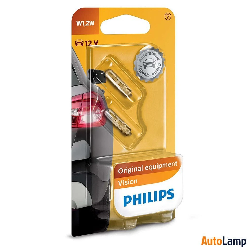PHILIPS Vision W1.2W 12V 1.2W W2x4,6d Conventional Interior 2 bulbs - Image 1 of 1