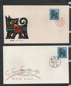 China 1982 T70 Year of the Dog , 2 x FDCs - Picture 1 of 2