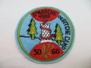 PARCHE VINTAGE VOLKSMARCH 1988 6 MARCHE DEBITCHE CAMP 30-60 Snake Tower Trees - Imagen 1 de 2