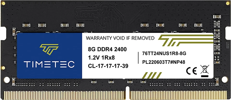 Timetec 8GB DDR4 2400Mhz (DDR4-2400) PC4-19200 (PC4-2400T) Non-Ecc Unbuffered 1. - Image 1 of 4