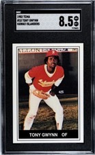 1982 TCMA #10 Tony Gwynn RC Pre Rookie HOF Hawaii Islanders SGC 8.5 NM- Mint +