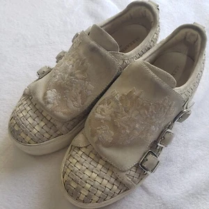 Alexander Mcqueen Womens Trainers Suede Buckle Sneakers UK 6 EU 39 US 9 - Picture 1 of 20