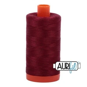 Aurifil 50wt, 2460 Dark Carmine Red, 100% Cotton. Mako Egyptian Cotton. 1300M - Picture 1 of 1