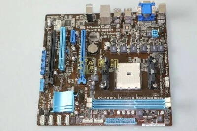 For ASUS F1A75-M LE Motherboard Socket FM1 DDR3 Mainboard Tested - Image 1 of 3