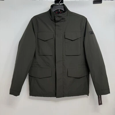 Michael Kors Modern Fit Field Jacket Coat Men's S Dark Olive Quilted Lining $199 - Image 1 of 4