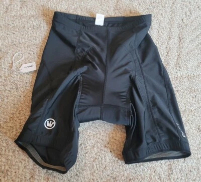 Canari Black Cycling Padded Pants Shorts Medium M Nylon Spandex 7760 — 第 1/4 张图片