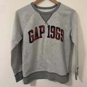 Gap Kids Gray Sweatshirt Boys X-Large (12) Buffalo Plaid Logo - Picture 1 of 5