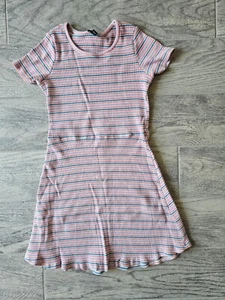Girl's Art Class Striped Dress Short Sleeves X Large 14/16 XL multi colors - Picture 1 of 9
