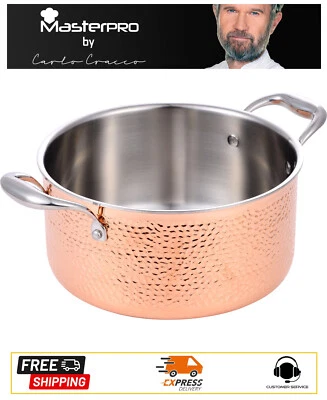 MASTERPRO by CARLO CRACCO Casseruola 24cm in trilaminato acciaio alluminio rame