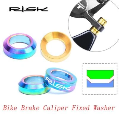 RISK 2pc/Sets Bike M6X5.2Mm XT Brake Caliper Gasket Titanium Alloy screws - Image 1 of 4
