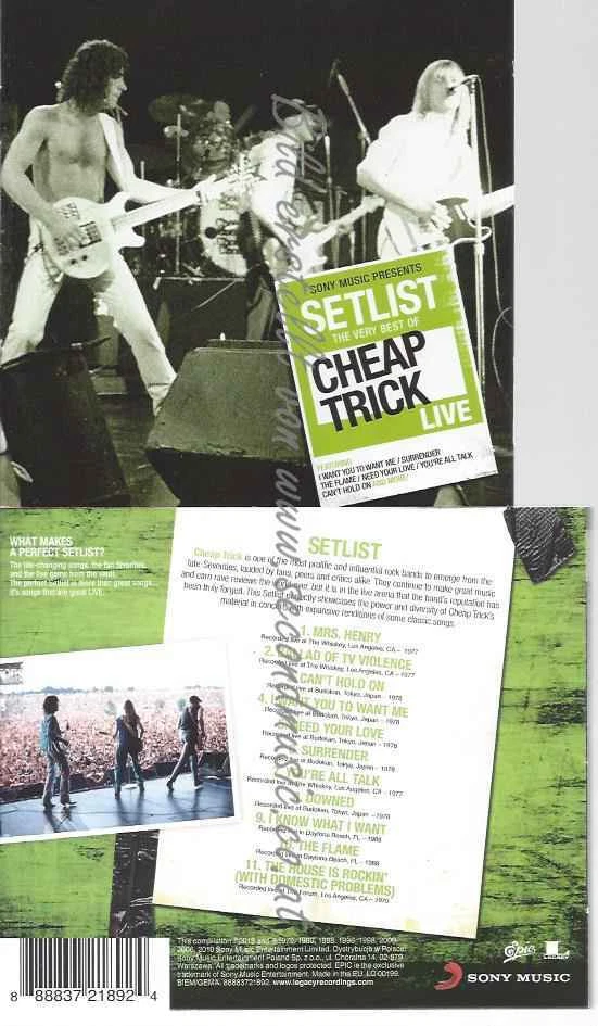 CD--CHEAP TRICK | --SETLIST: THE VERY BEST OF CHEAP TRICK LIVE - Bild 1 von 1