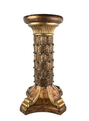 Bronze Colored Greek Style Pillar Column Plant Ashtray Stand 25" Tall - Image 1 of 4