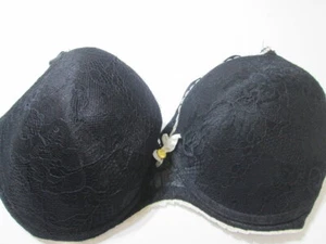 Jessica Simpson Bra Size 42C Black Underwired Lined Adjustable Strap Lace Floral - Picture 1 of 6