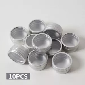 10x Alluminio Casi Rotondo con Trasparente Coperchio Mini Piccolo Subpackage Box - Foto 1 di 8