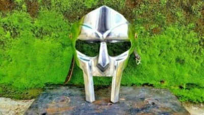 Máscara MF DOOM villano loco acero suave armadura facial medieval forjada a mano Foto 1 de 4