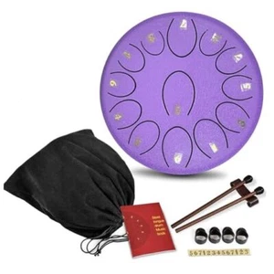 Steel Tongue Drum ,Rain Drum for Outside with Bag 13 Notes 6.8 Inches lavender - Picture 1 of 7