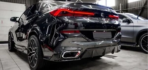Difusor trasero deportivo BMW G06 X6 M 2020 parachoques alerón labial brillante negro + - Imagen 1 de 3