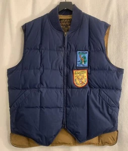 Eddie Bauer Down Light Vest Seattle USA L w Fred Trost and DNR Patch - Picture 1 of 7